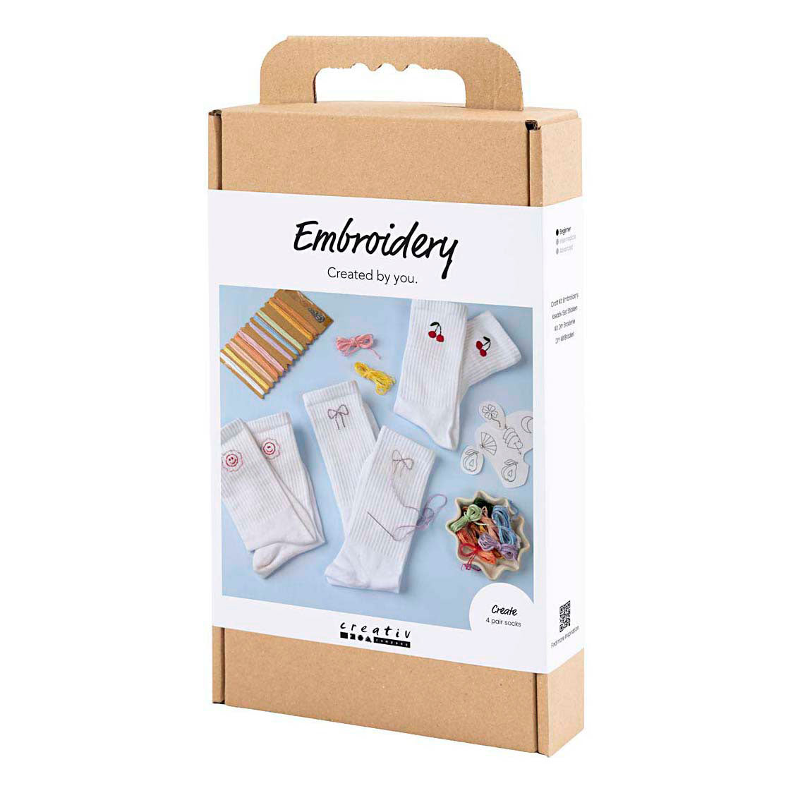 Creativ company http: www.cchobby.nl hobbyset-borduurwerk-sokken-wit-1-doos
