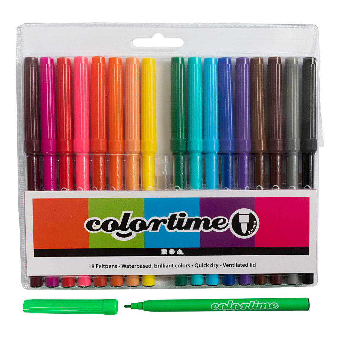 Creativ company colortime stiften lijndikte 2mm - 18st.