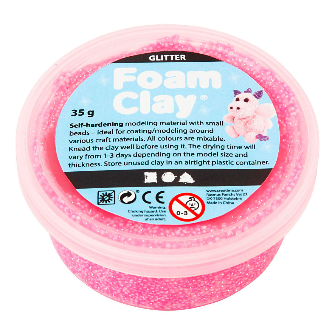 Creativ company https: www.cchobby.nl foam-clayr-glitter-roze-35-gr-1-doosje