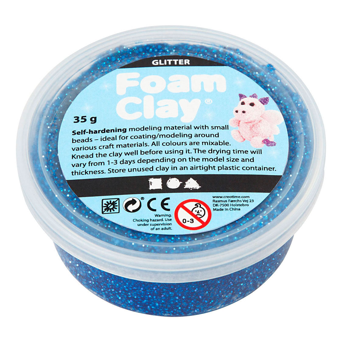Creativ company https: www.cchobby.nl foam-clayr-glitter-blauw-35-gr-1-doosje