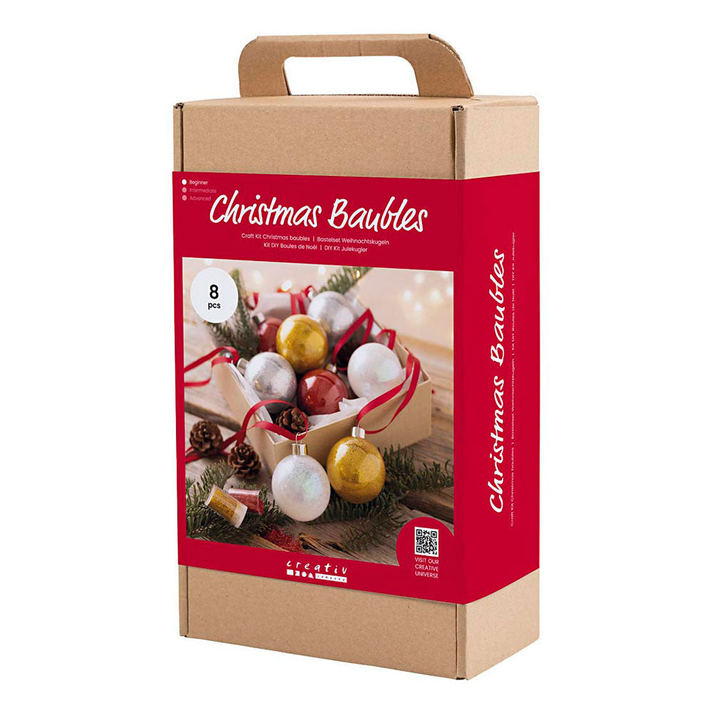 Creativ company hobbyset kerstballen glitter
