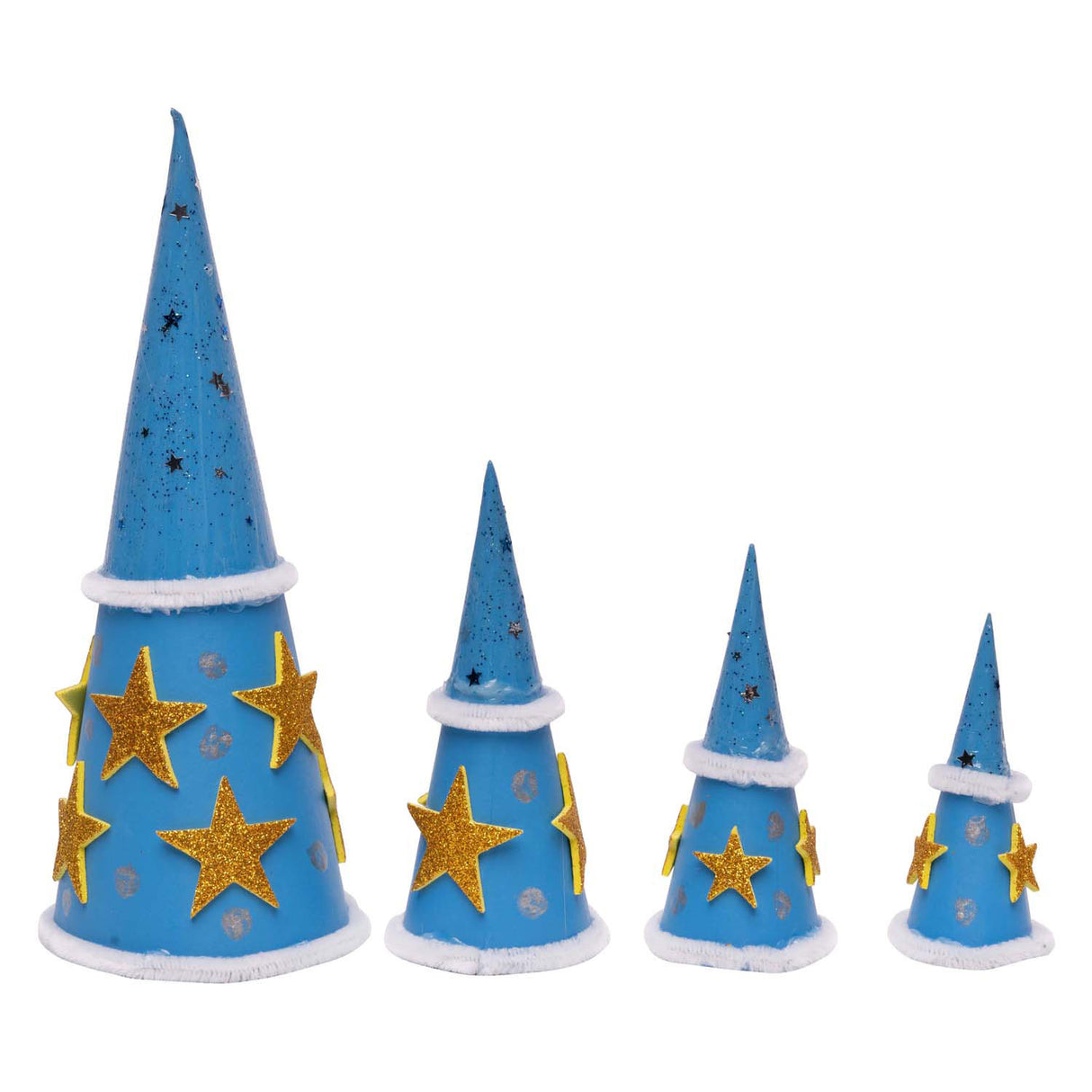 Colorations - papier-mache kegels - 8, 10, 12 cm, 30st.