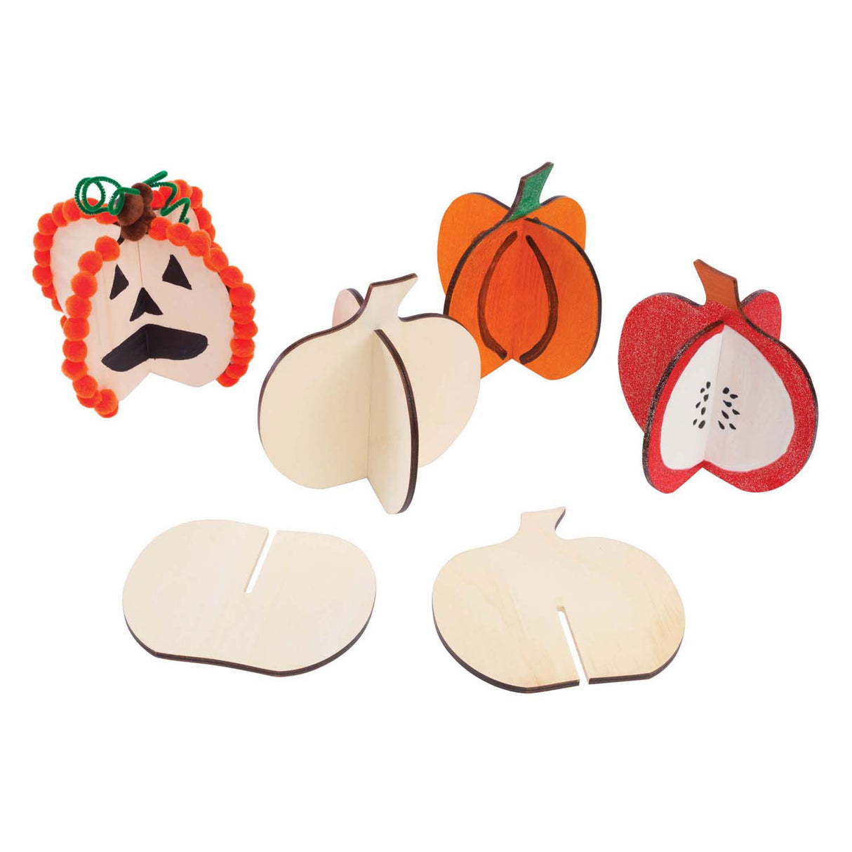 Colorations - bouw je eigen 3d houten pompoen, 6dlg.