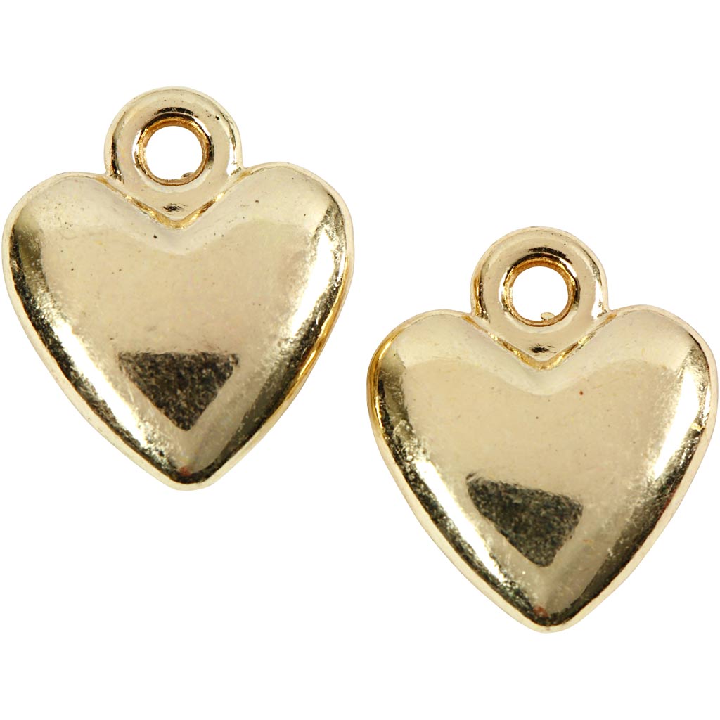 Creativ company http: www.cchobby.nl hartvormige-hanger-afm-13x15-mm-verguld-10-stuk-1-doos