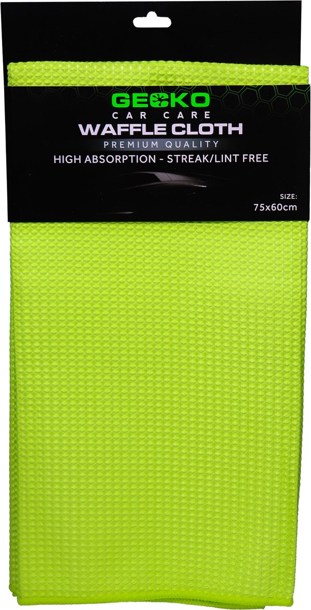 Gecko car care gecko wafeldoek 75x60cm - glasdoek