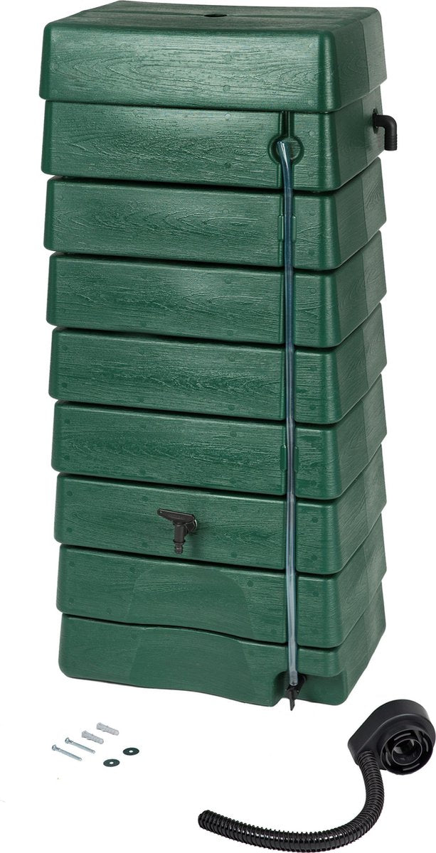 Nature - regentank - 276l - h134,5 x 58,5 x 39,5cm - groen - muurmodel