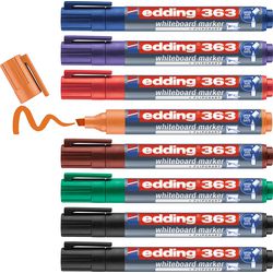 Whiteboard-marker edding 363 schuine punt 2 - 5 mm kleurenassortiment 8 stuks