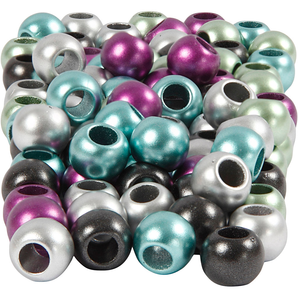 Creativ company https: www.cchobby.nl pony-kralen-d-10-mm-gatgrootte-4-mm-ca-145-stuk-metallic-kleuren-60-gr-125-ml-1-doos