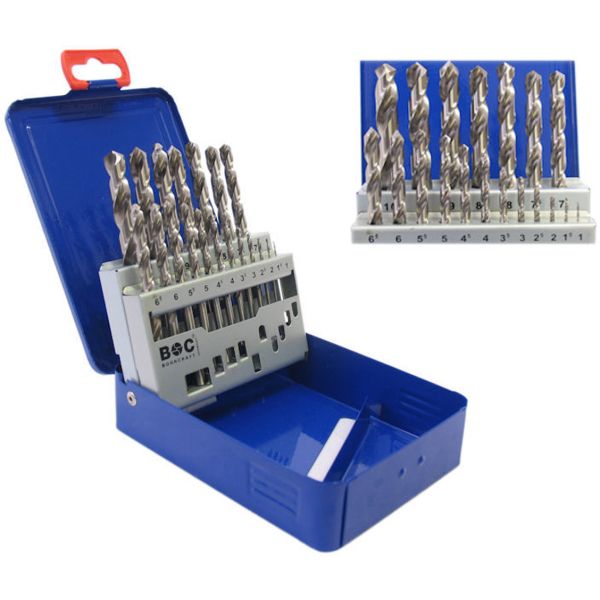 Hss boren-set 19-delig in pvc box