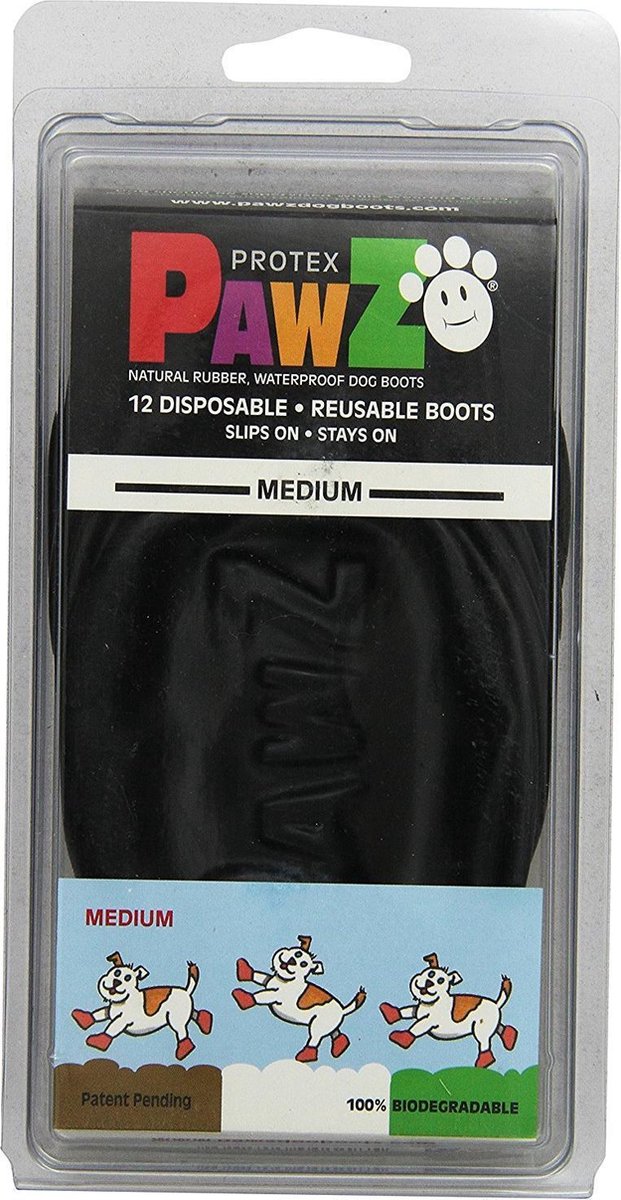 Pawz hondenschoenen - medium zwart