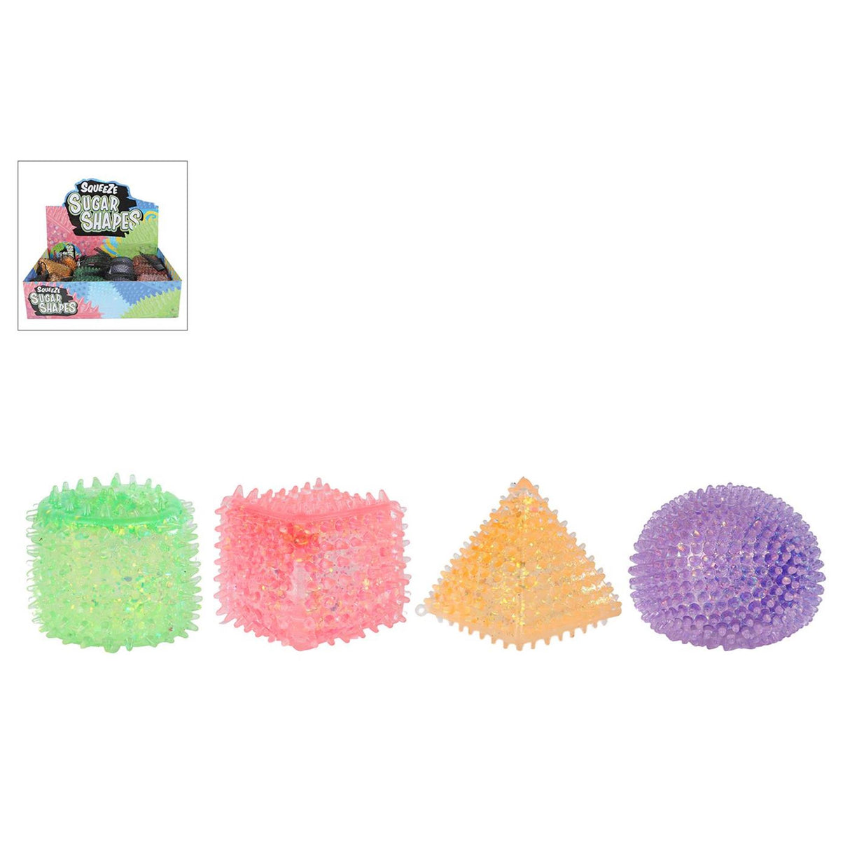 Squeeze sugar knijpfiguren xl 6cm 4 assorti