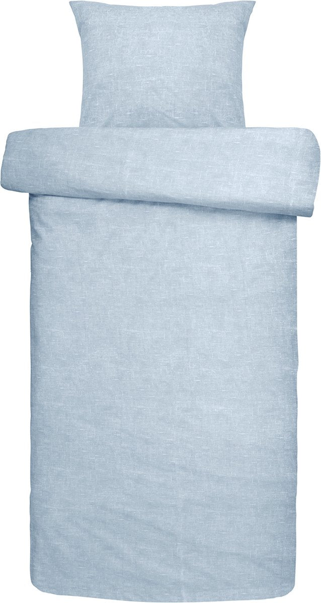 Damai dekbedovertrek ebba - biologisch katoen - 140x200 220 cm - lichtblauw + 1 kussensloop 60x70