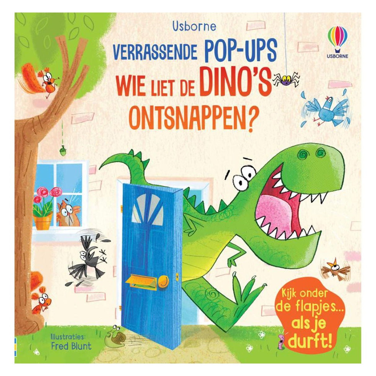 Wpg uitgevers wie liet de dino's ontsnappen? pop-up boek