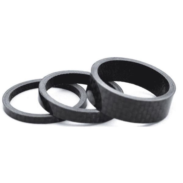Ergotec balhoofd spacerset 1-1 8 (ø28.6) 3-delig 3 5 10mm carbon