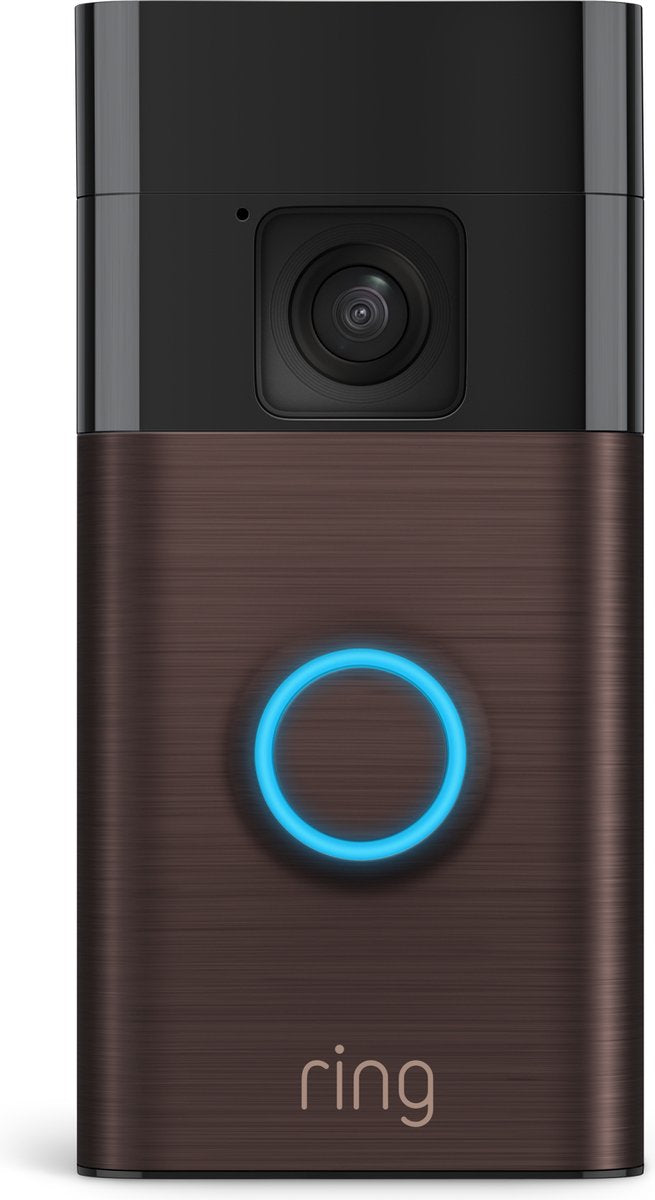 Ring battery video doorbell - 1440p hd-video - brons