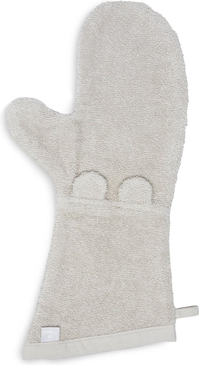Jollein - baby washandje badstof ears (nougat) - katoen - baby washand, washandjes -16x70cm