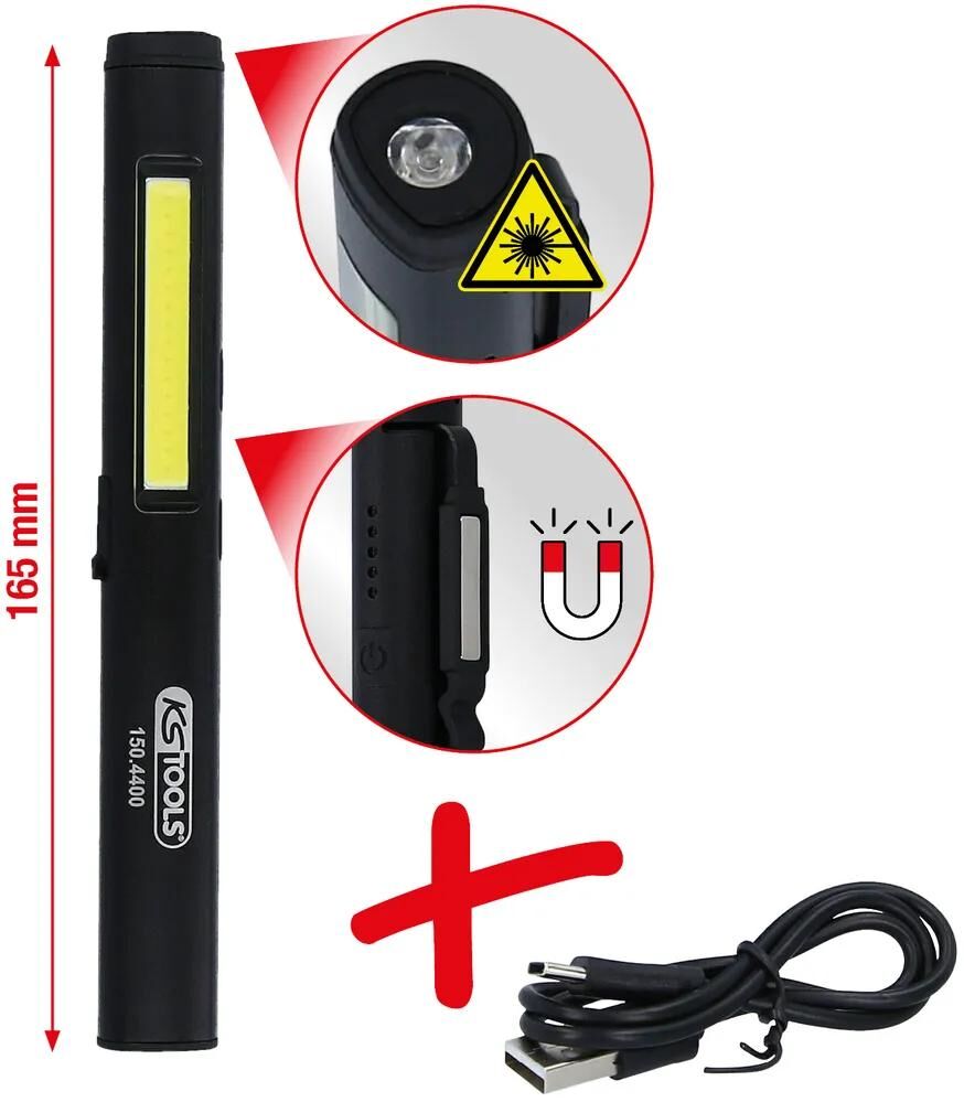 Ks tools penlamp cob stripe inspection lamp led