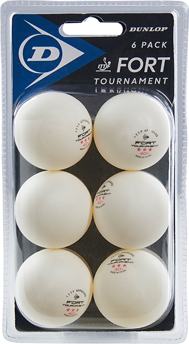 Dunlop - tafeltennisbal - 40+ fort tournament 6 ball box