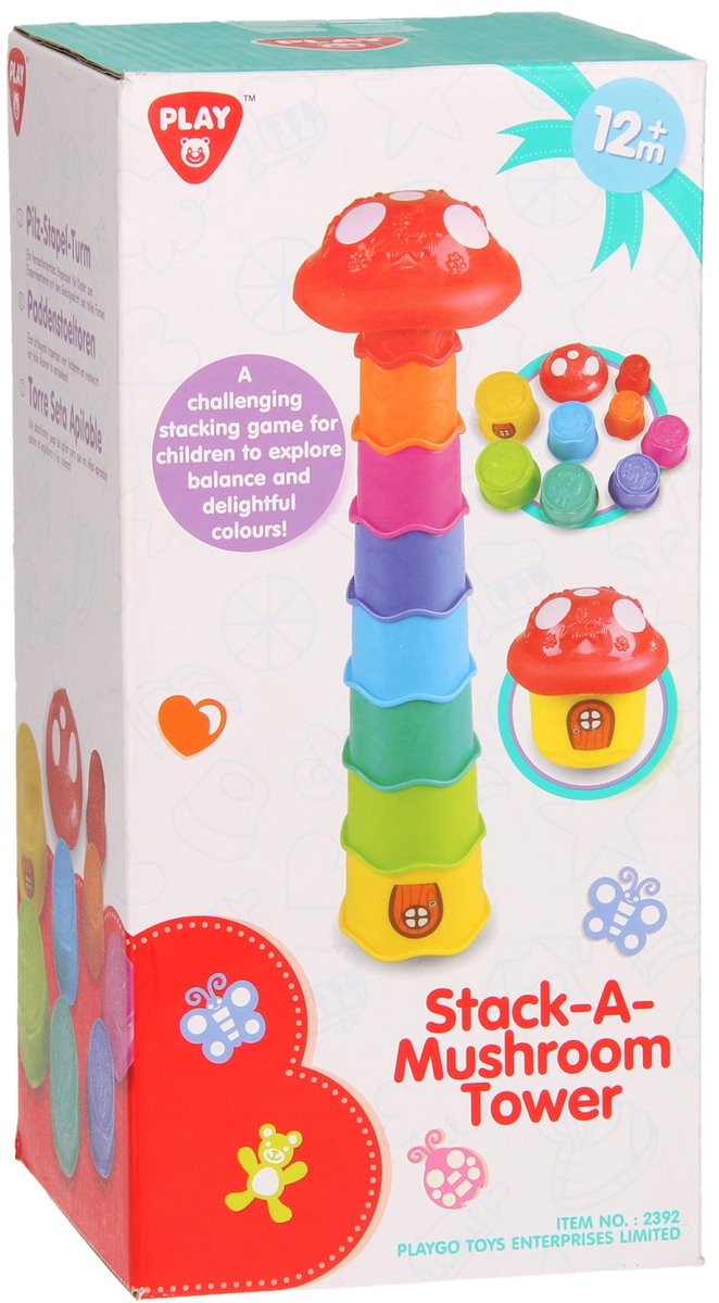 Playgo stapeltoren paddenstoel