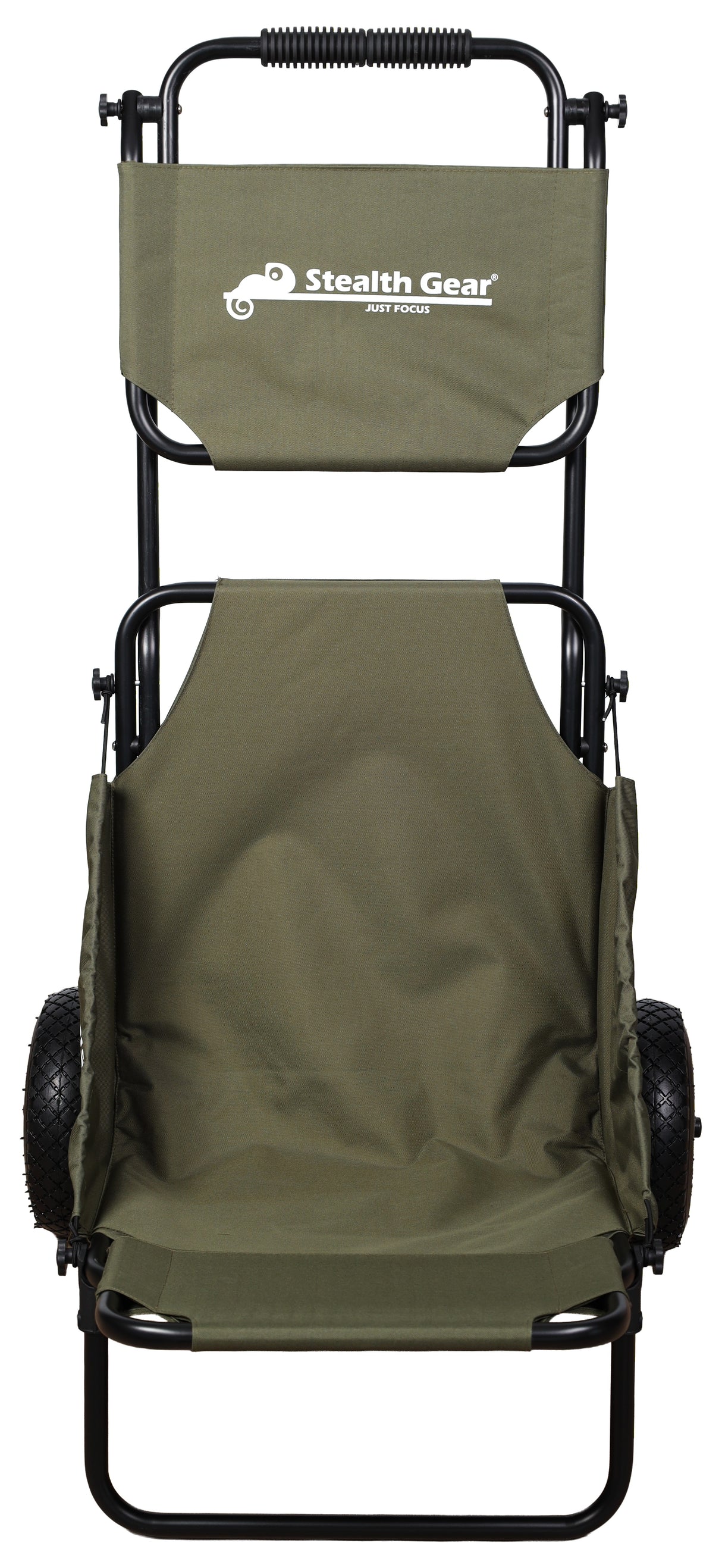 Stealth gear transport trolley m2 bosgroen met zonnedak