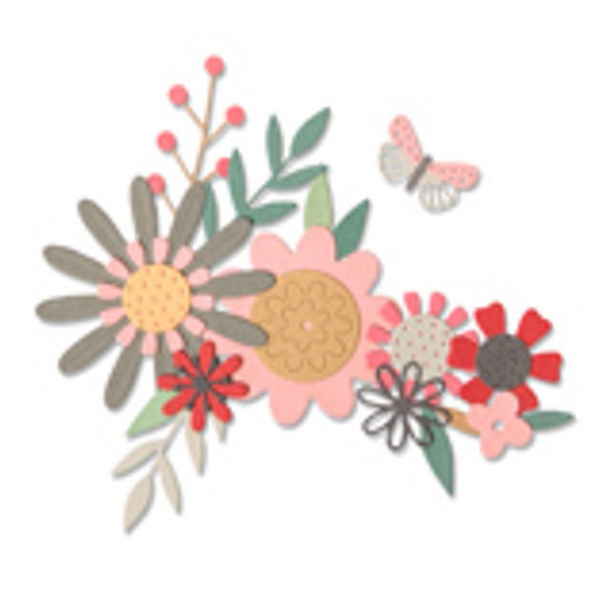 Sizzix • thinlits snijmal vette bloemen