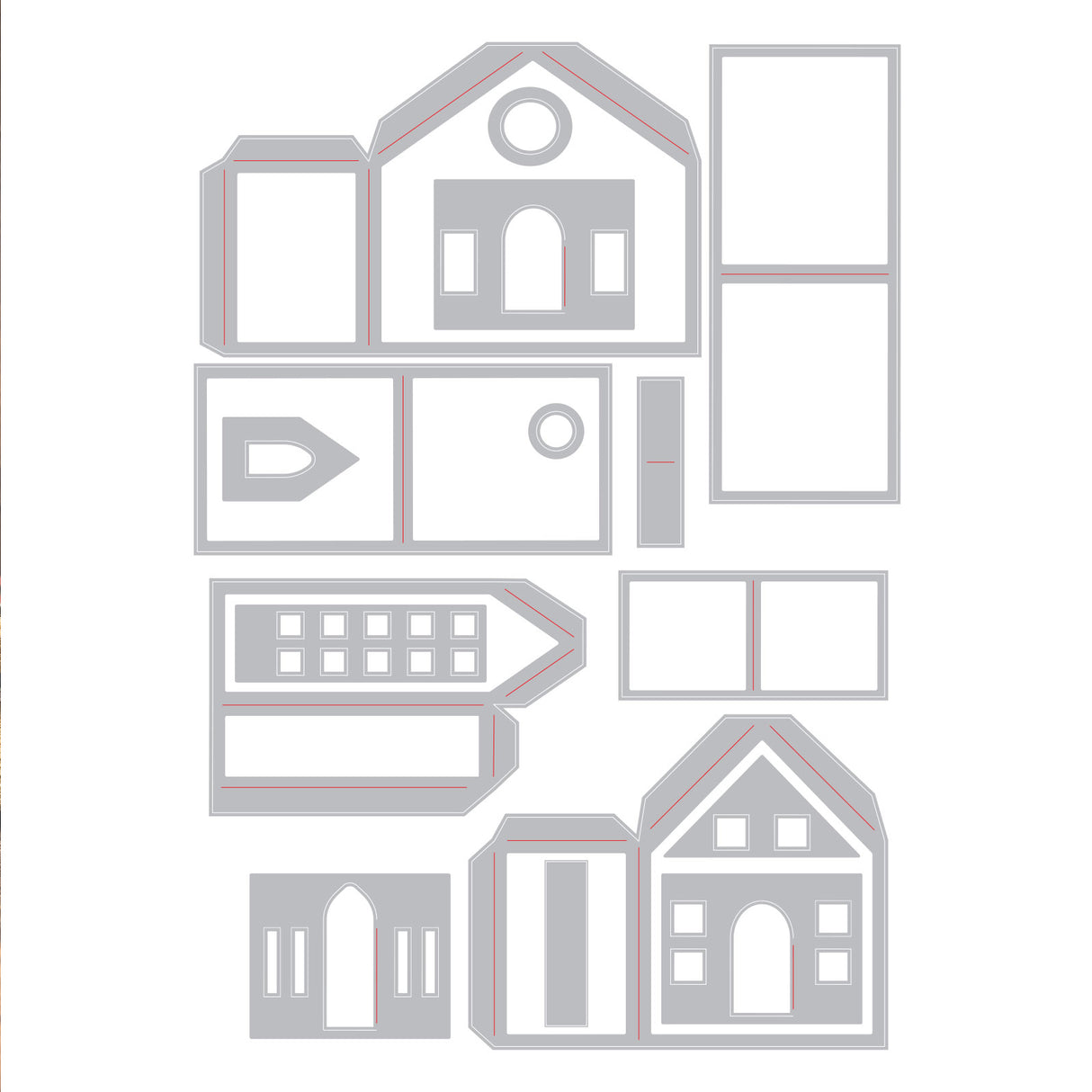 Sizzix • tim holtz thinlits die set paper village 16pcs
