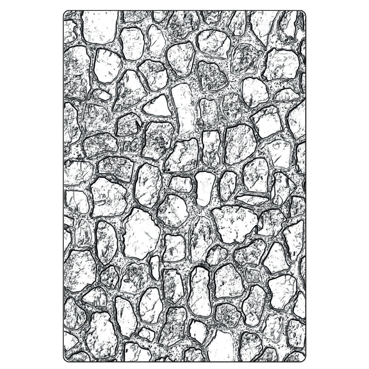 Sizzix • 3d texture fades embossing folder cobblestone large a5 by tim holtz