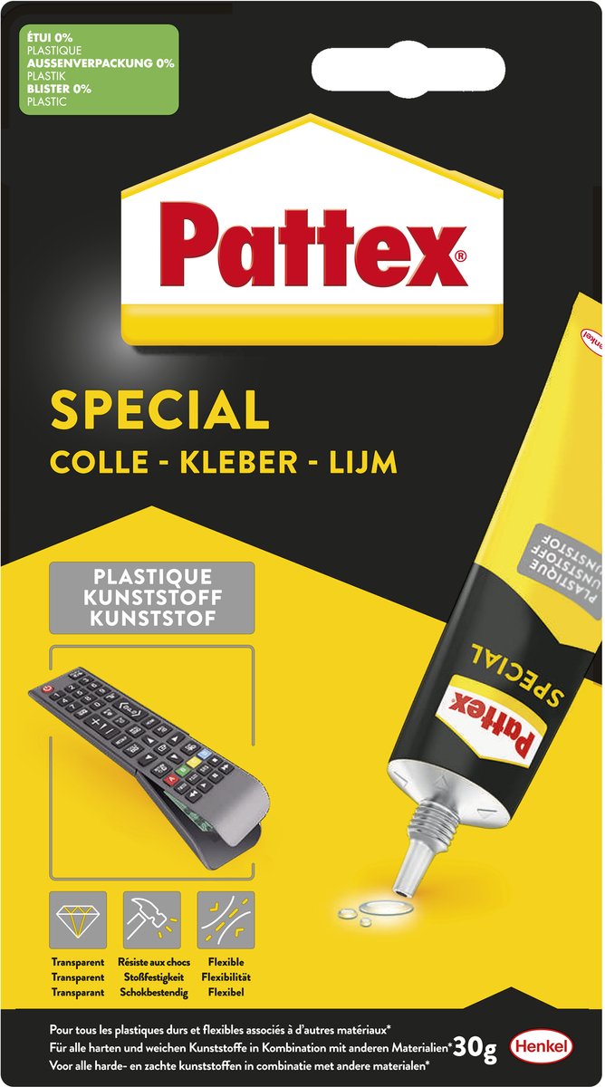 Pattex special plastic 30g | veelzijdig voor diverse materialen | professionele resultaten, vlekkeloze afwerking | betrouwbare speciaallijm voor meesterlijke projecten.