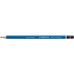 Houten potlood 4b blauw zwart staedtler mars lumograph 100