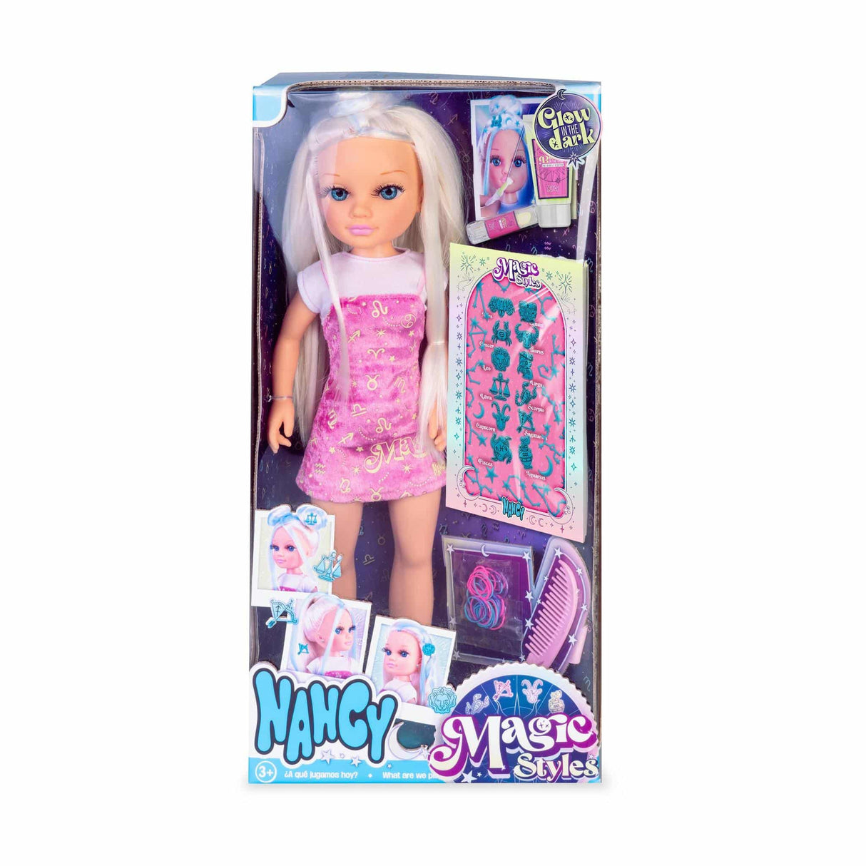 Famosa nancy pop magic styles glow in the dark 42 cm groot
