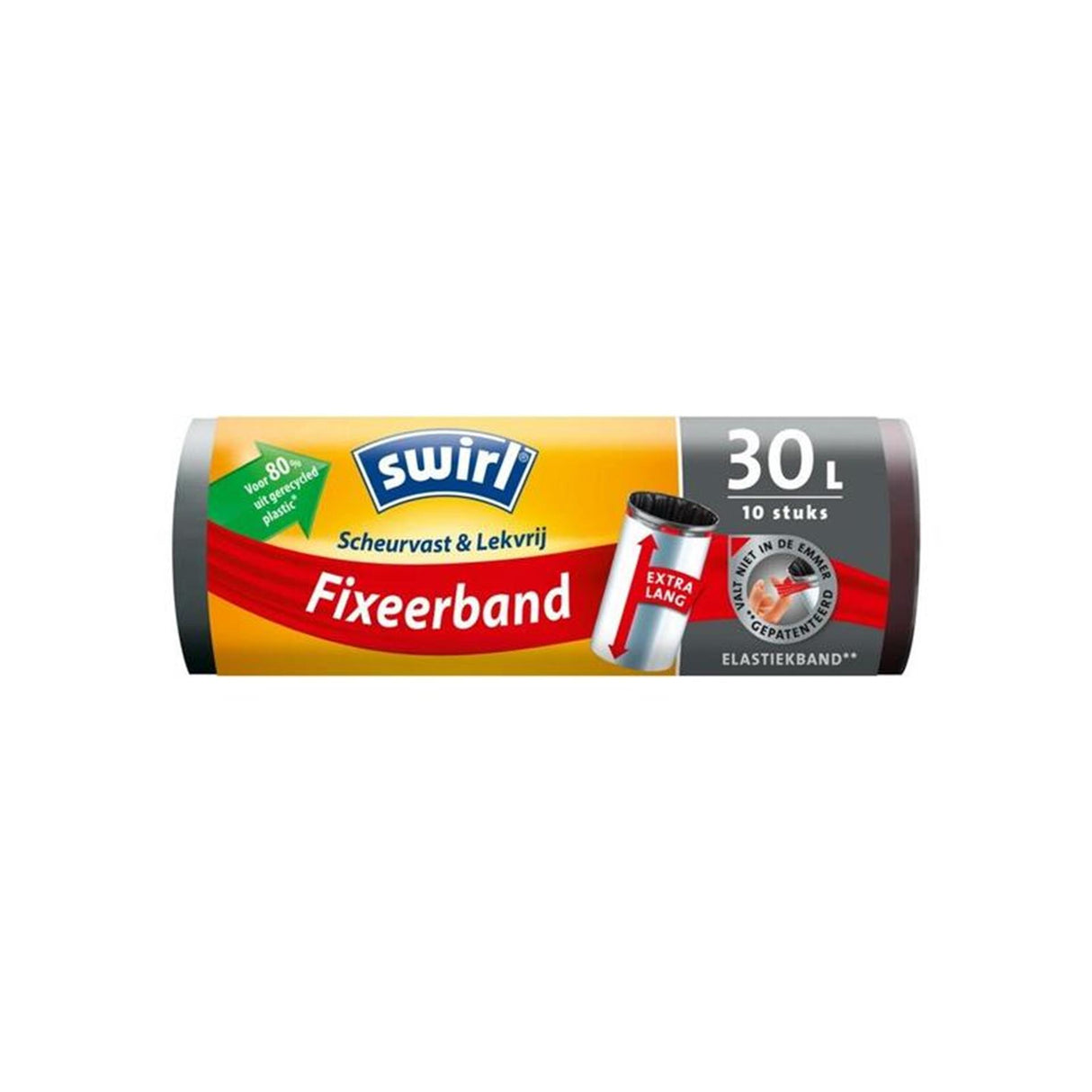 Swirl pedaalemmerzak met fixeerband xl 30l 10 stuks
