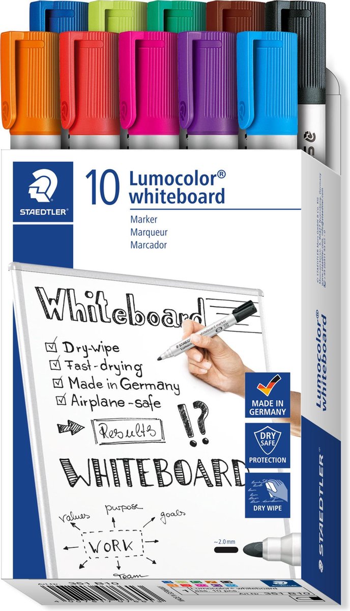 Staedtler lumocolor whiteboard marker - doosje 10 st