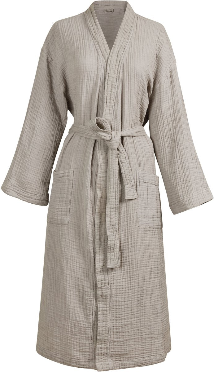 Vtwonen gentle embrace bathrobe badjas - zand - l xl