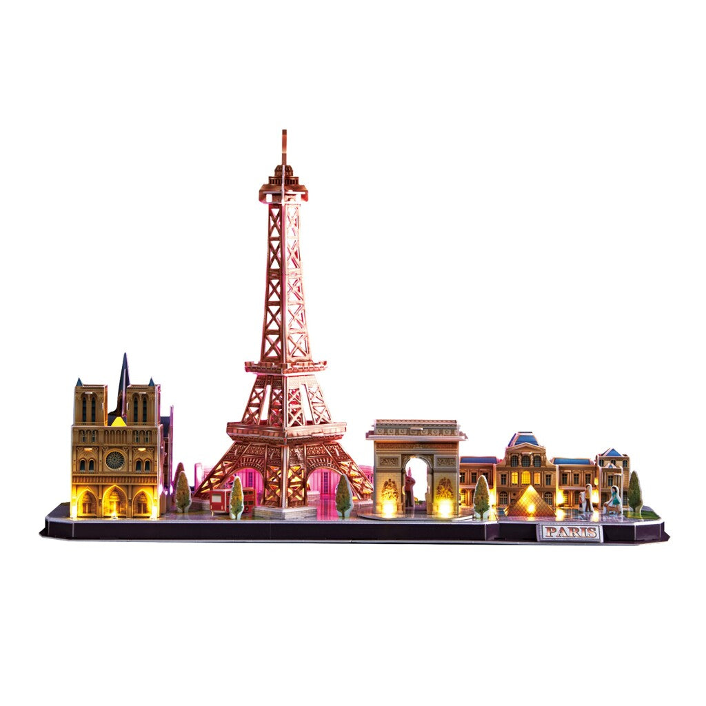 Cubic fun 3d-puzzel city line parijs led