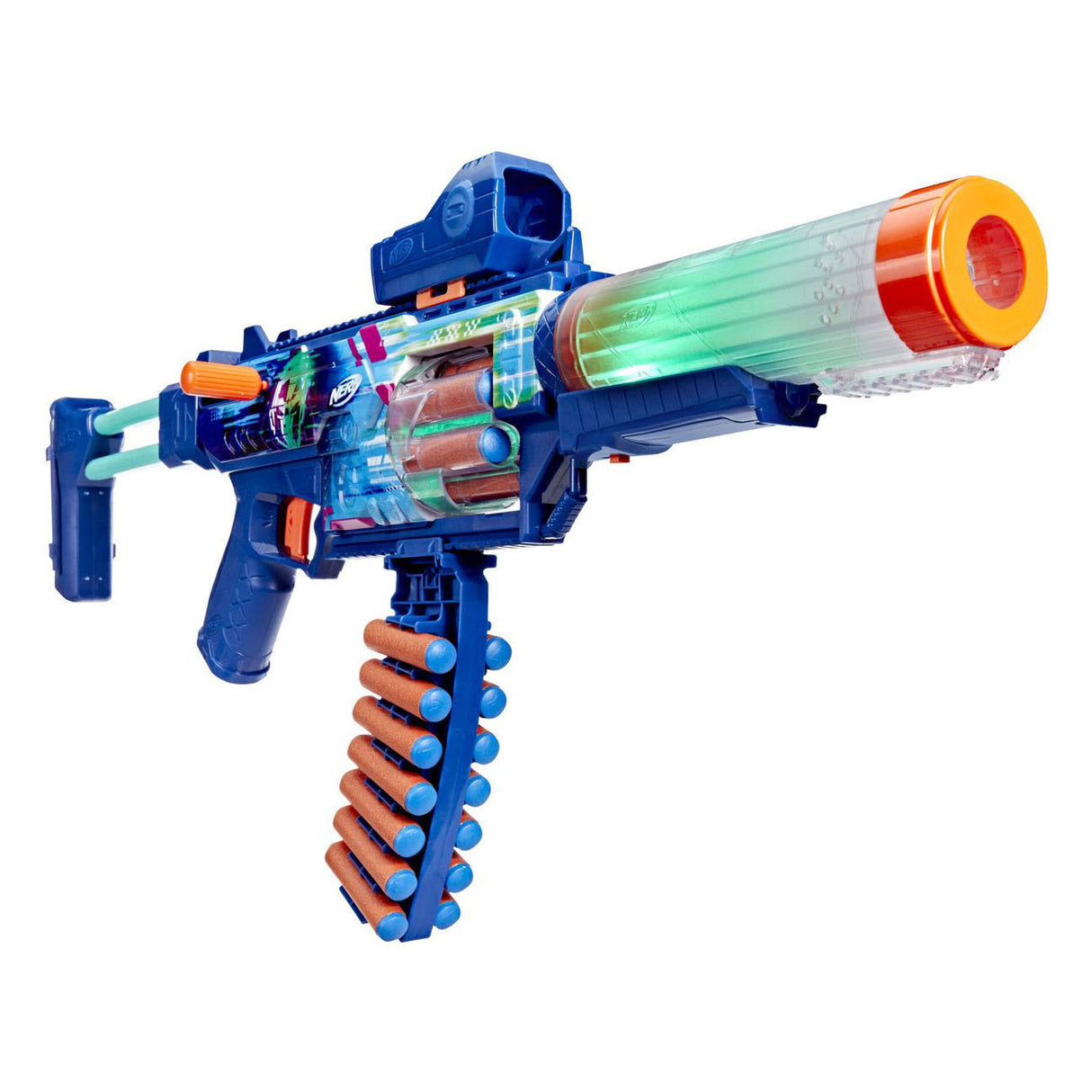 Nerf loadout cyberlight ghost blaster voor foamdarts en 24 n1-darts