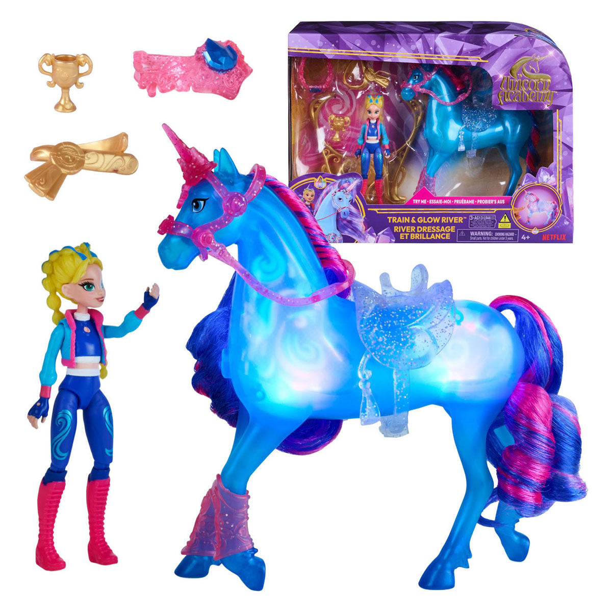 Unicorn academy train and glow river - 11.5 cm 12.5 cm