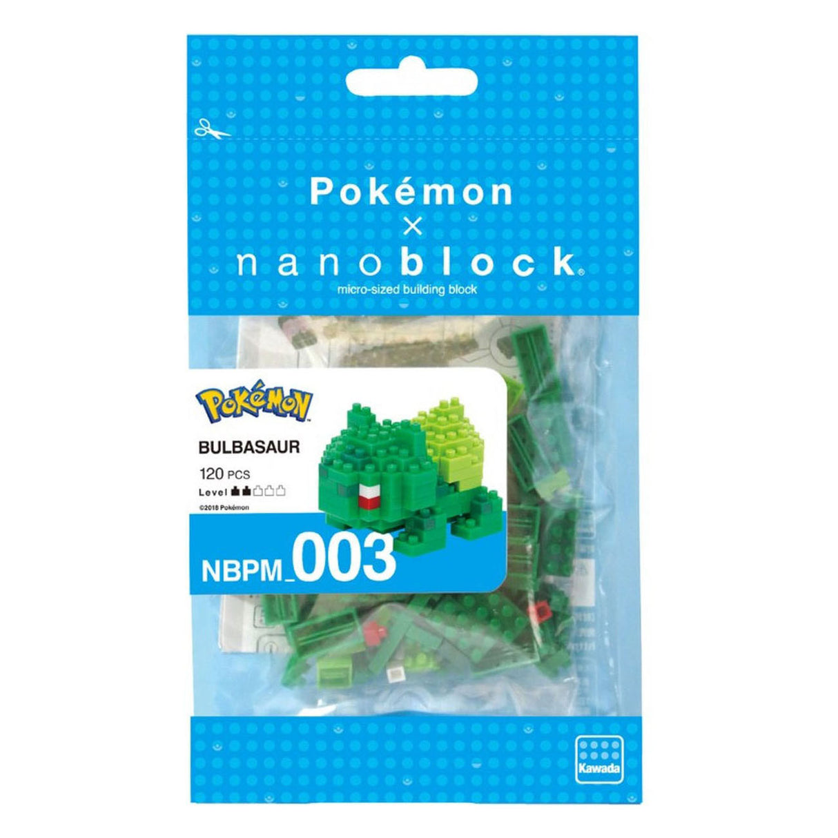 Bandai nanoblock bouwset pokémon bulbasaur - 120st.
