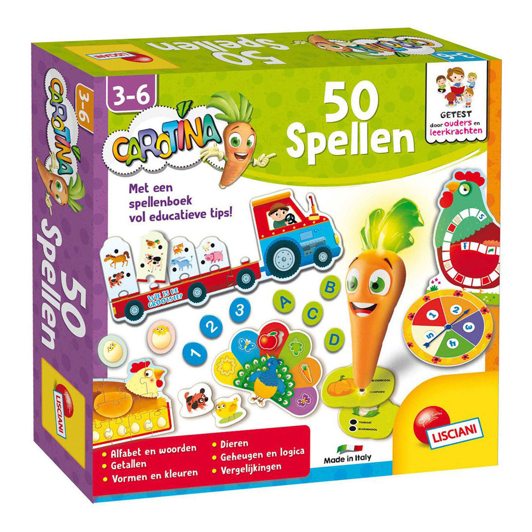 Carotina pratende pen met 50 spellen nl