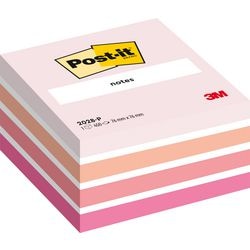 Post-it ® notes, kubus, pastelroze, 76 x 76 mm, 450 blaadjes kubus