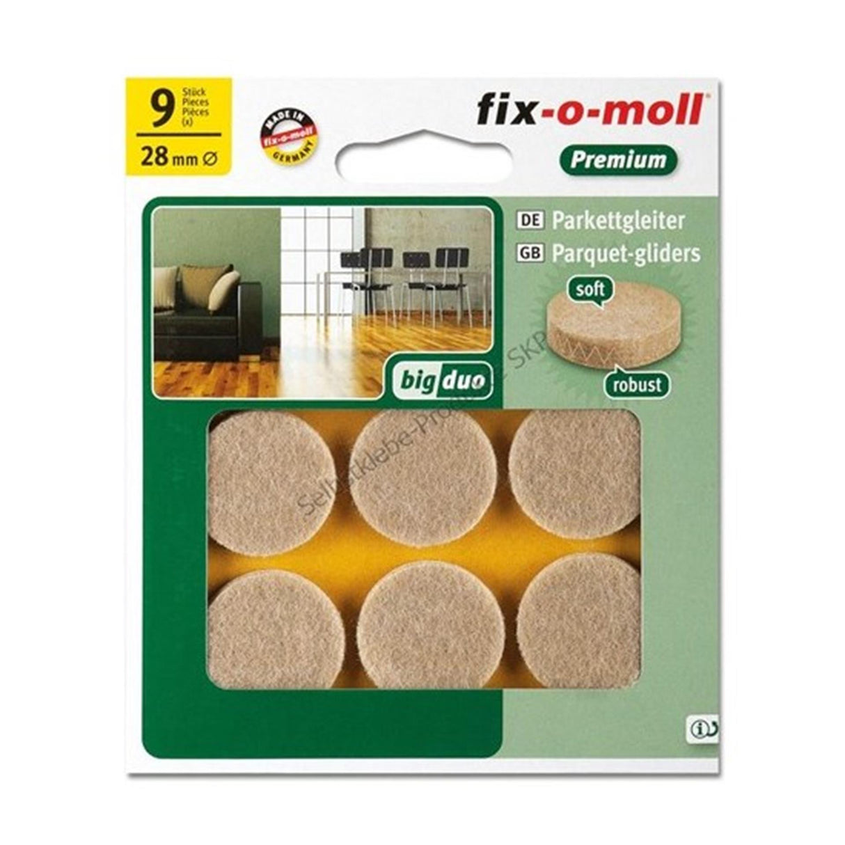 Fix-o-moll viltglijder ø35mm beige