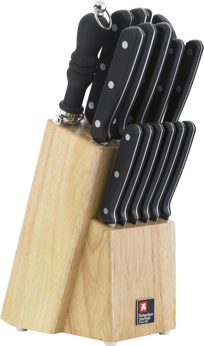 Richardson sheffield - cucina messenset - inclusief messenblok - 15 delig - in cadeauverpakking