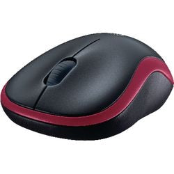 Muis logitech m185 draadloos zwart, rood