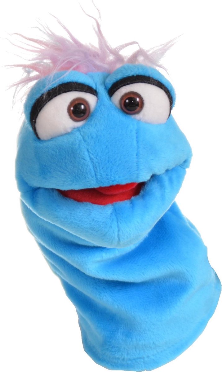 Living puppets buffalo handpop - blauw dier voor kinderhanden - 25cm