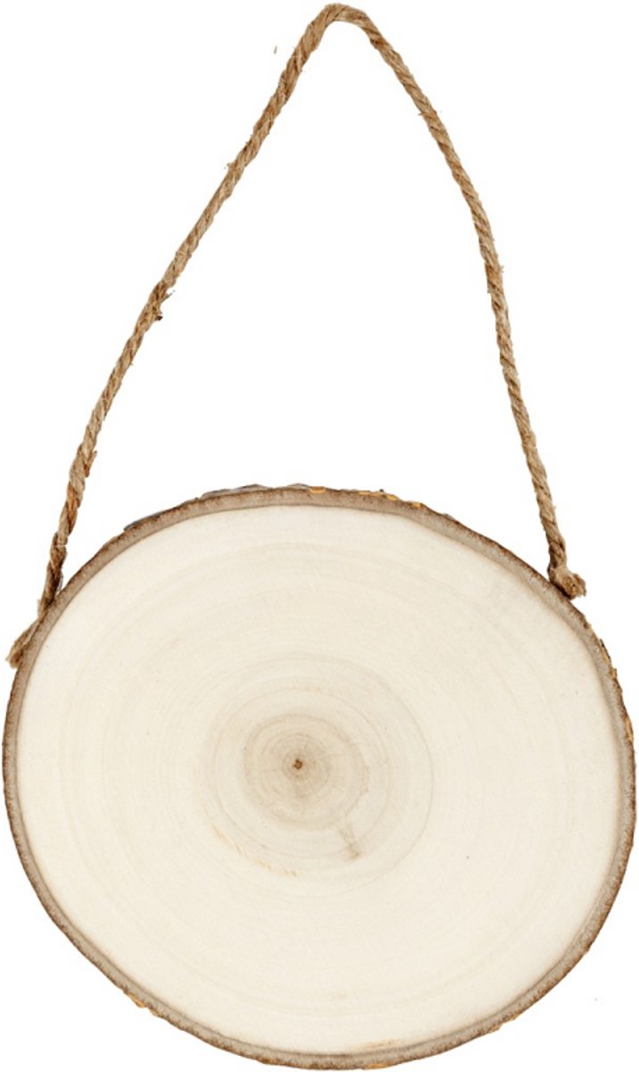 Creativ company deurschild hout, 12-14 cm