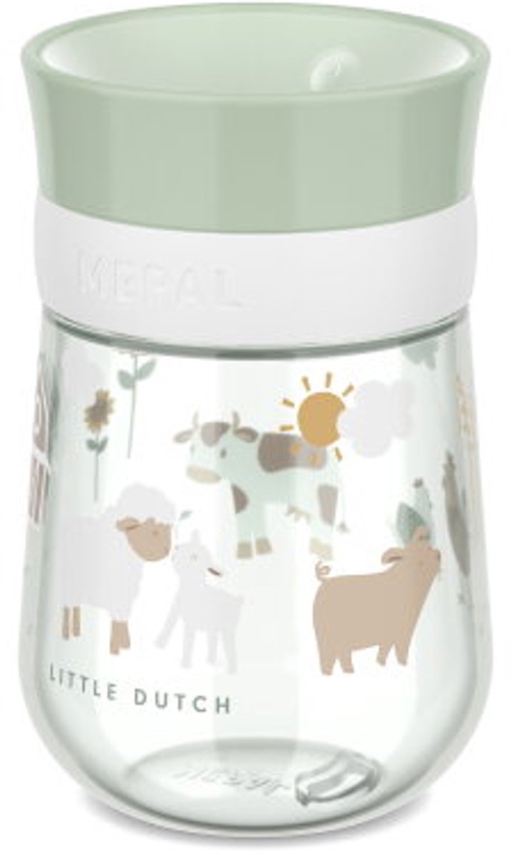 Mepal mio 360° drinkbeker little dutch - 300 ml - makkelijk vast te houden - kinderservies - little farm
