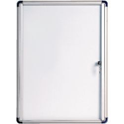 Vitrine bi-office magnetic wit, transpararant