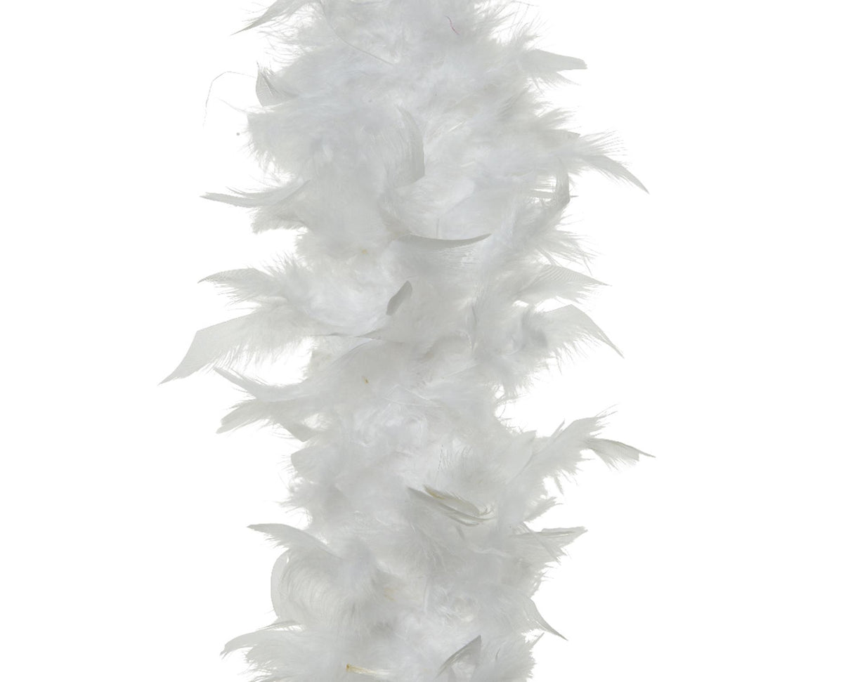 Decoris boa veer wit ø15x150cm
