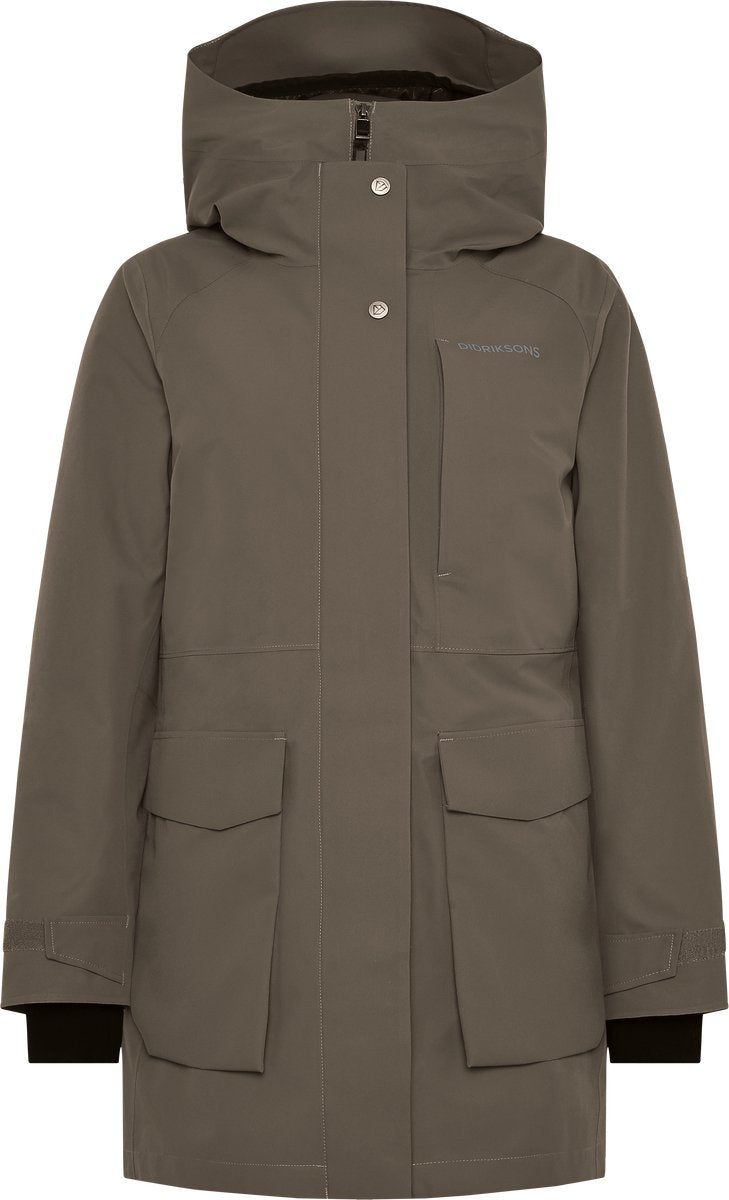 Didriksons harriet wns parka dames outdoorjas - mocha brown