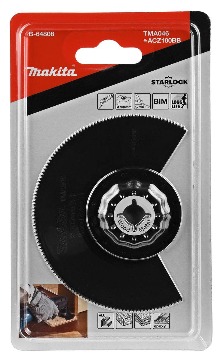 Makita tma046 segmentzaagblad 100mm hout staal