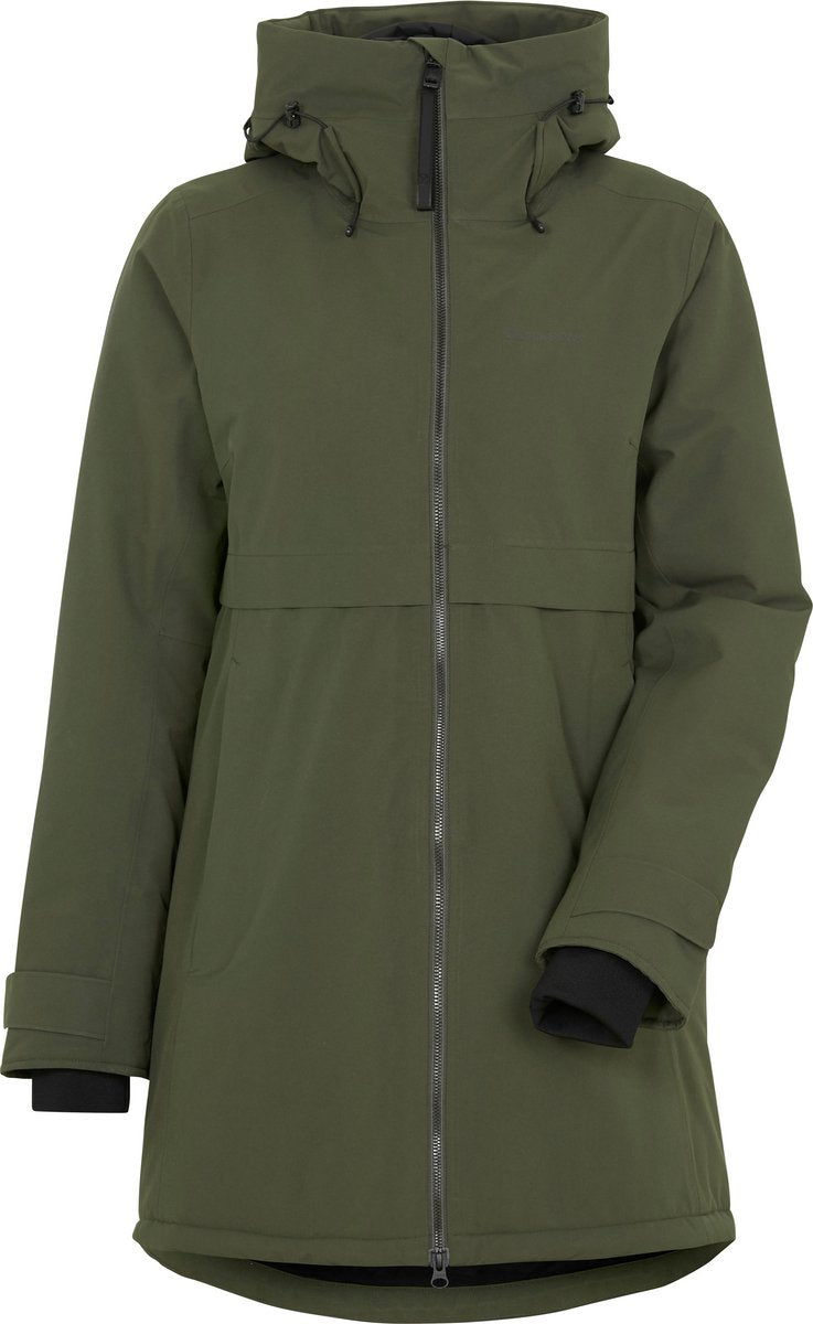 Didriksons helle wns parka 6 dames outdoorjas - deep green